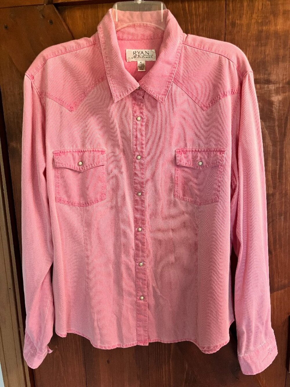 Ryan Michael Silk Blend Pink Shirt XL